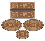 Talyllyn Railway 'Sir Haydn' loco set plates