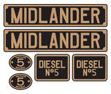 Talyllyn Railway 'Midlander' loco set plates