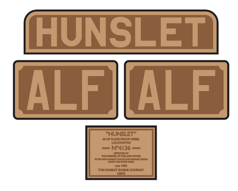 Talyllyn Railway 'Alf' loco set plates