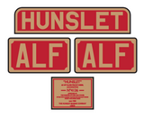 Talyllyn Railway 'Alf' loco set plates