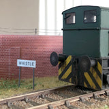 'Whistle' board for railway