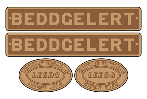 Hunslet 'Beddgelert' (NWNGR) loco set plates