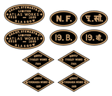 DHR B-class No. 19 loco set plates