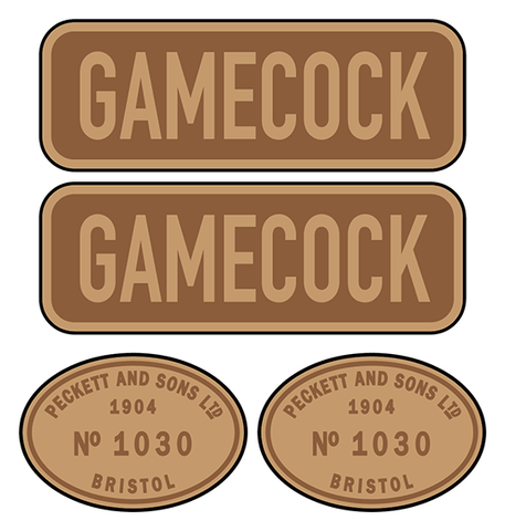 Peckett "Gamecock" loco set plates