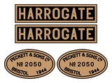 Peckett "Harrogate" loco set plates
