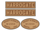 Peckett "Harrogate" loco set plates