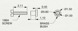 Mosskito NG 10 x Crankpin Bush and 16BA Screw