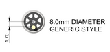 Mosskito NG Driving Wheels - 8.0mm Generic Style