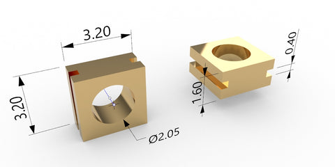 Mosskito Brass Hornblocks 2.05mm ID