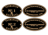 Welsh Highland Railway Garratt 'K1' loco set plates