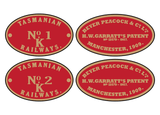 Welsh Highland Railway Garratt 'K1' loco set plates