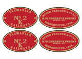 Welsh Highland Railway Garratt 'K1' loco set plates