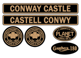 Ffestiniog Railway 'Conway Castle' loco set plates