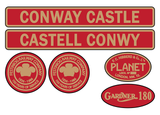 Ffestiniog Railway 'Conway Castle' loco set plates