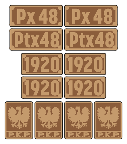 Px48 loco set plates