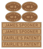 Ffestiniog Railway 'James Spooner' loco set plates