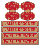 Ffestiniog Railway 'James Spooner' loco set plates