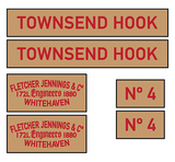Fletcher Jennings 'Townsend Hook' loco set plates
