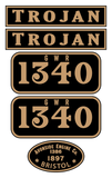 GWR Avonside "Trojan" loco set plates